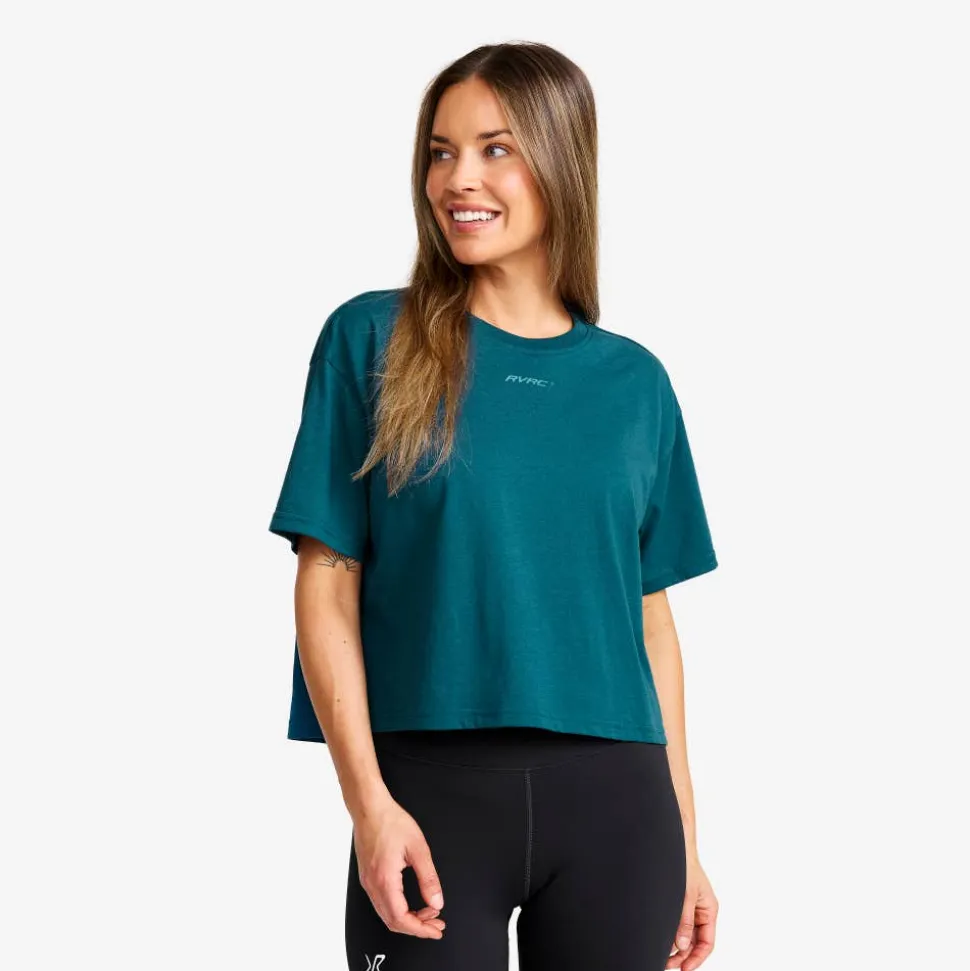 Easy Cropped T-shirt Dame