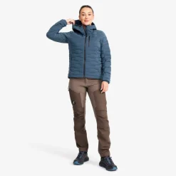 Flex Stretch Hooded Down Jacket Dame