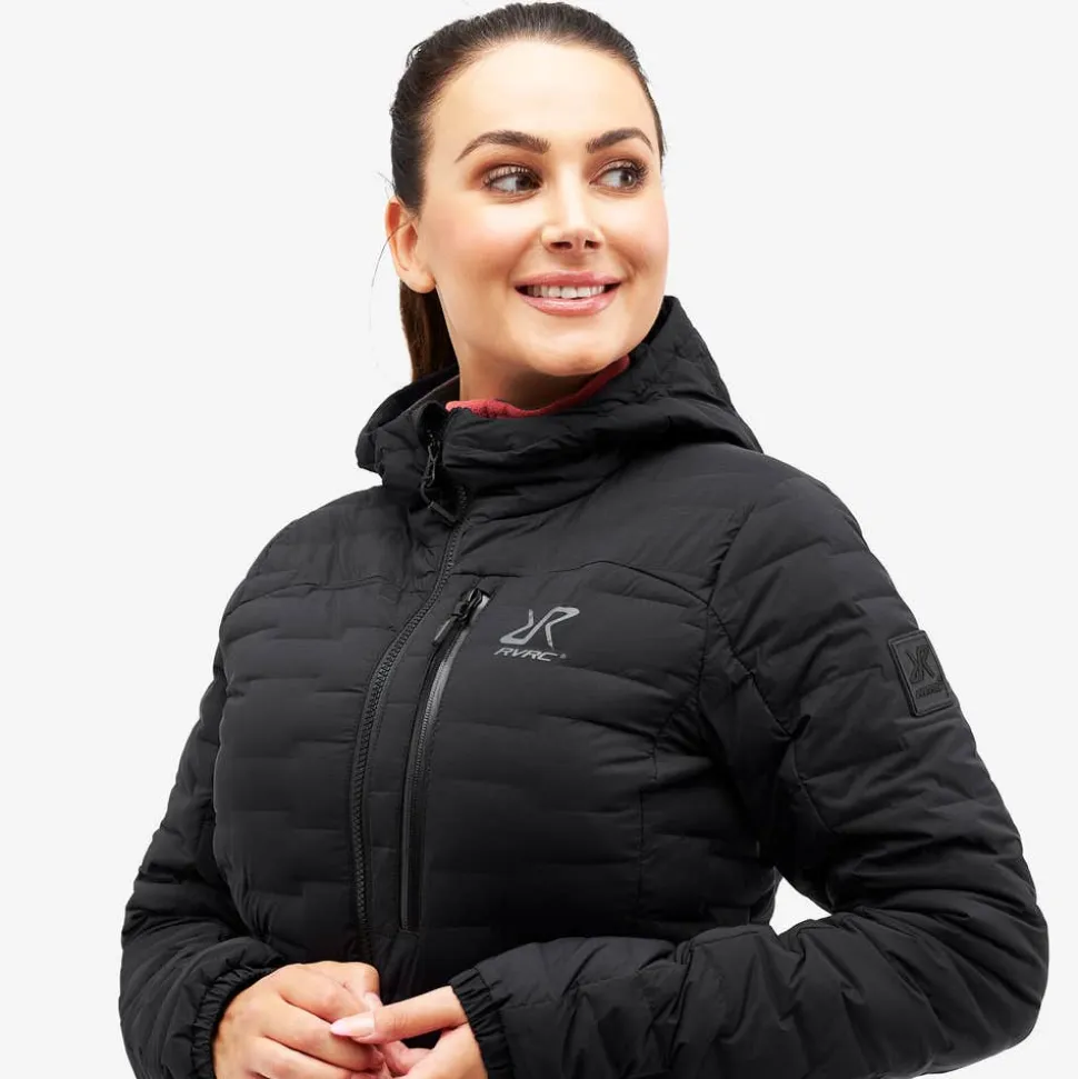 Flex Stretch Hooded Down Jacket Dame