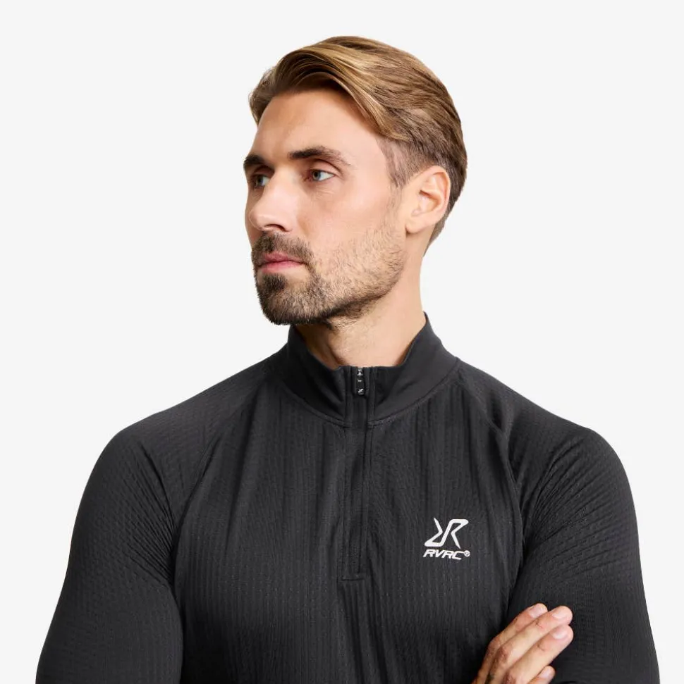 Focus Half-zip Seamless Top Herre
