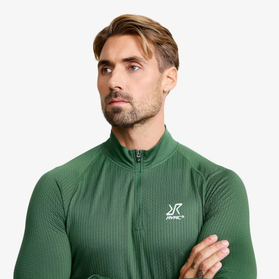 Focus Half-zip Seamless Top Herre