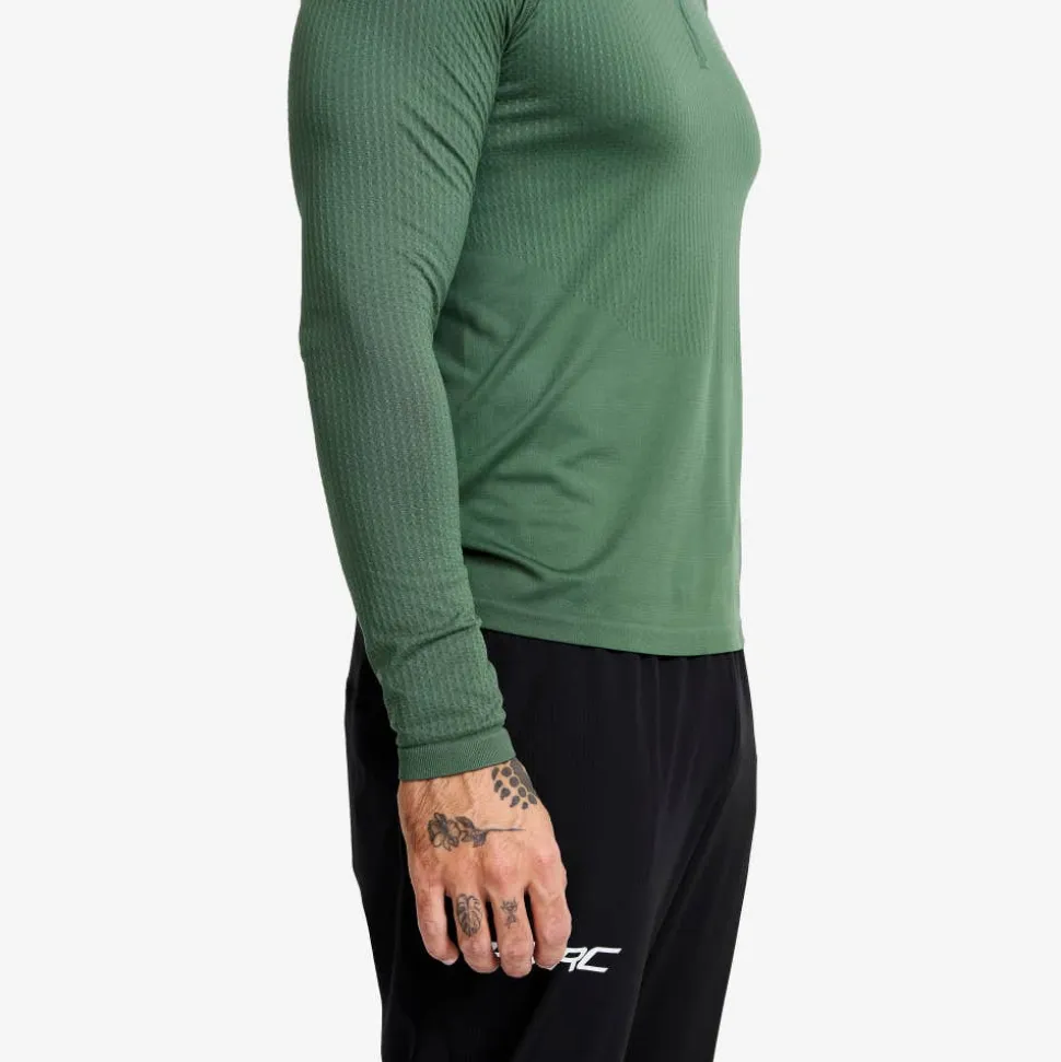 Focus Half-zip Seamless Top Herre