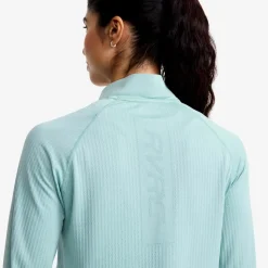 Focus Half-zip Seamless Top Dame