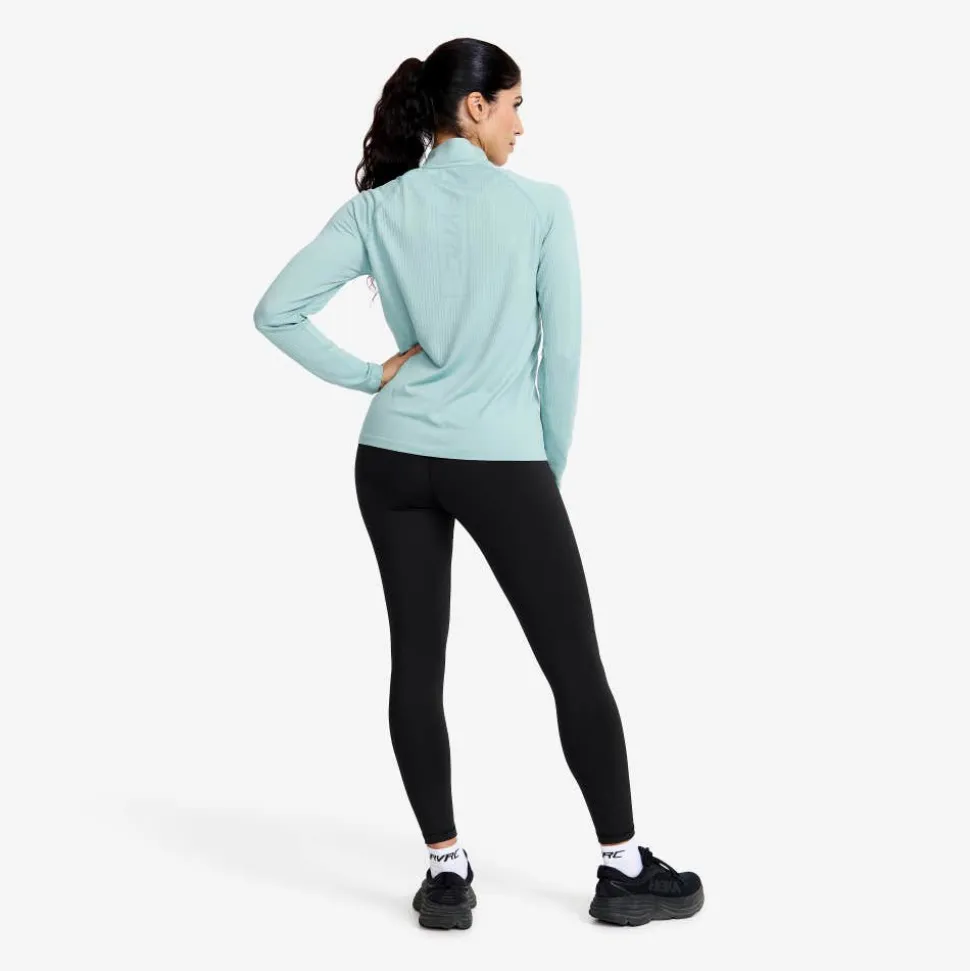 Focus Half-zip Seamless Top Dame