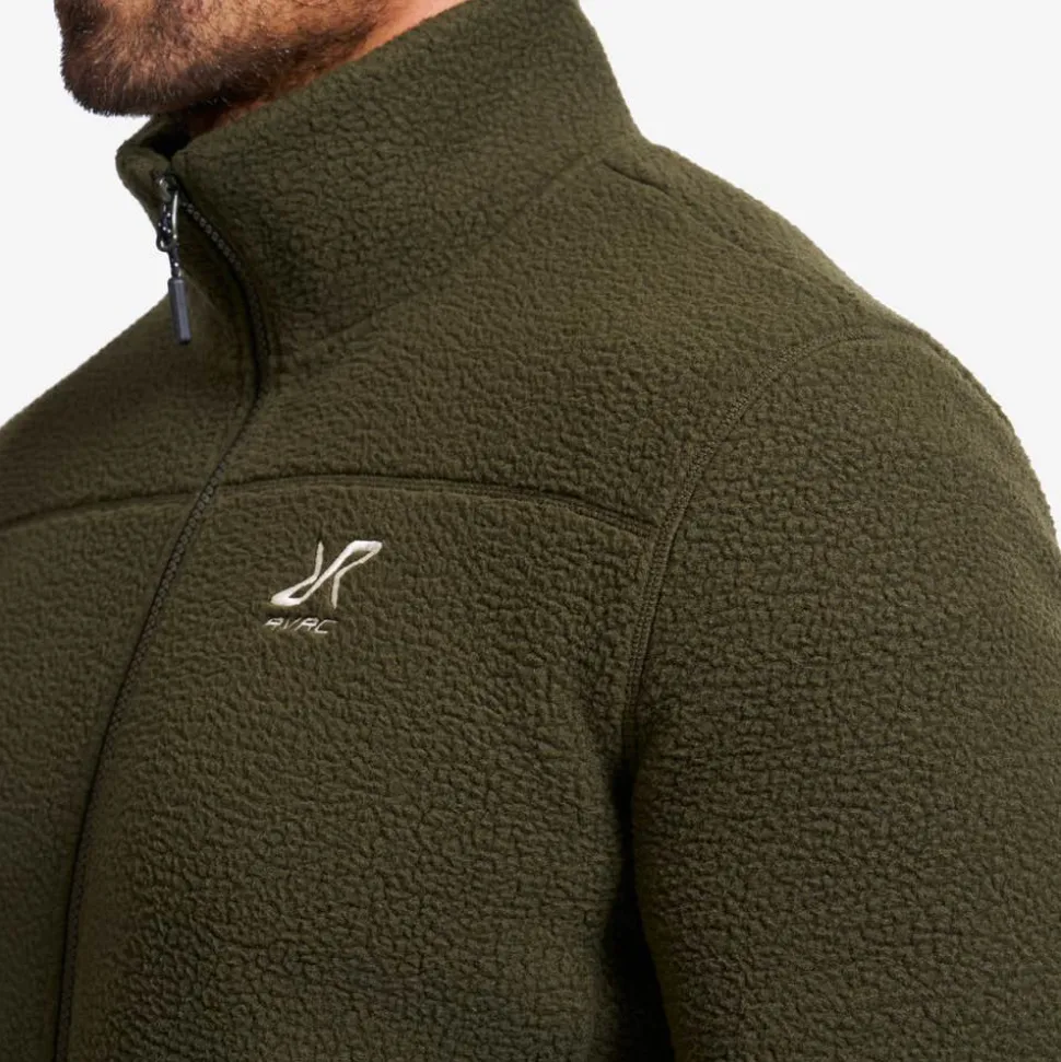 Moss Pile Fleece Jacket Herre