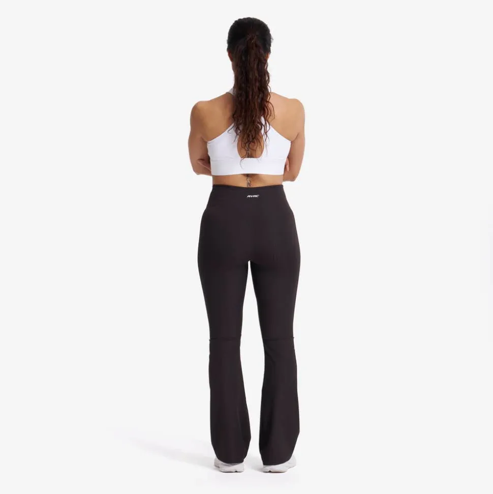 Shape Ribbed Flare Leggings Dame