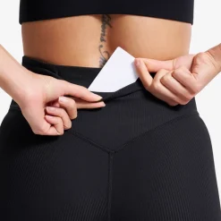 Shape Ribbed Flare Leggings Dame