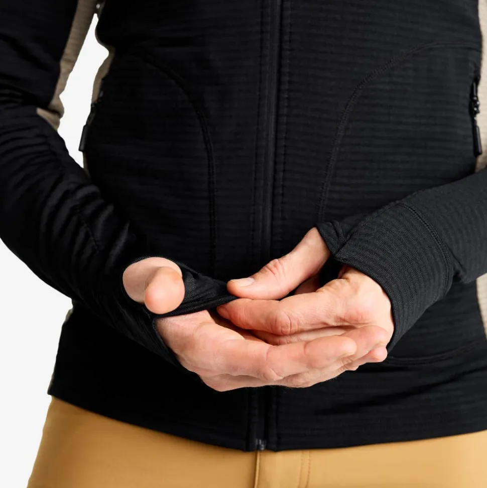 Waffle Full-zip Fleece Herre