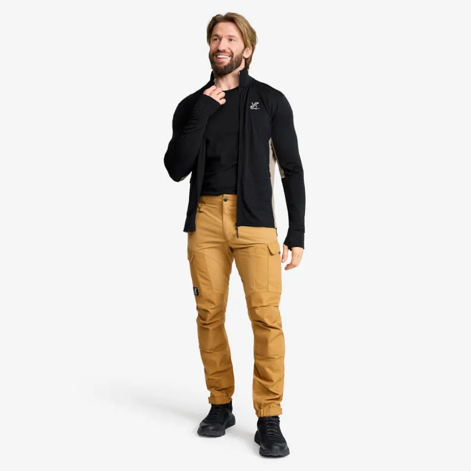 Waffle Full-zip Fleece Herre