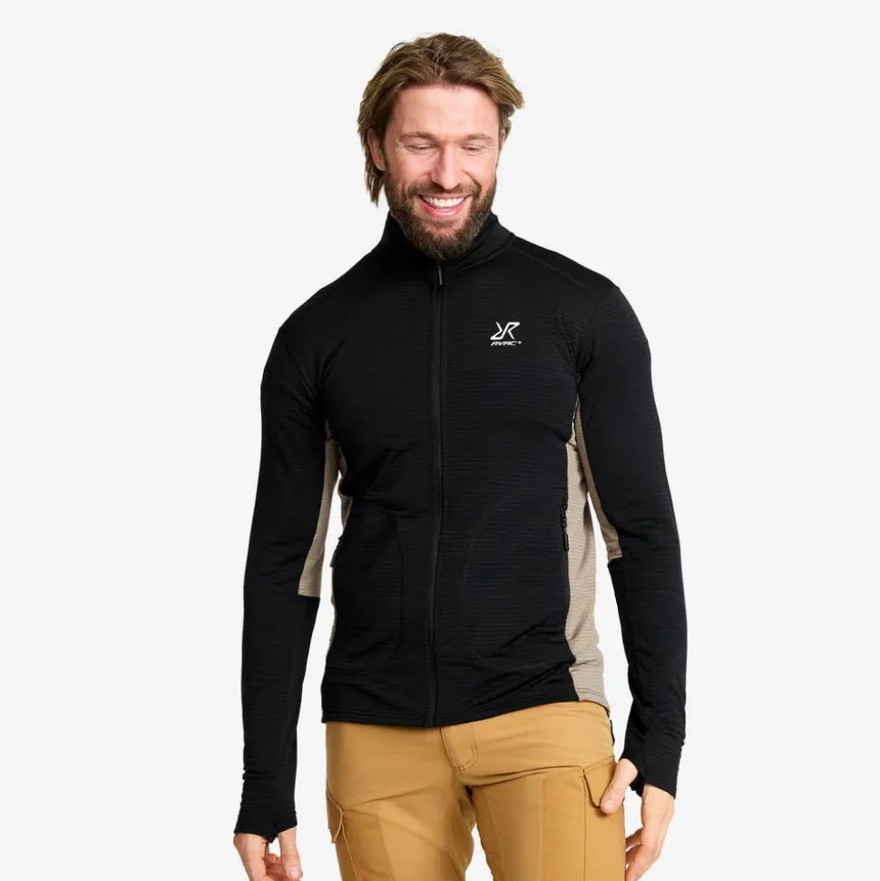 Waffle Full-zip Fleece Herre